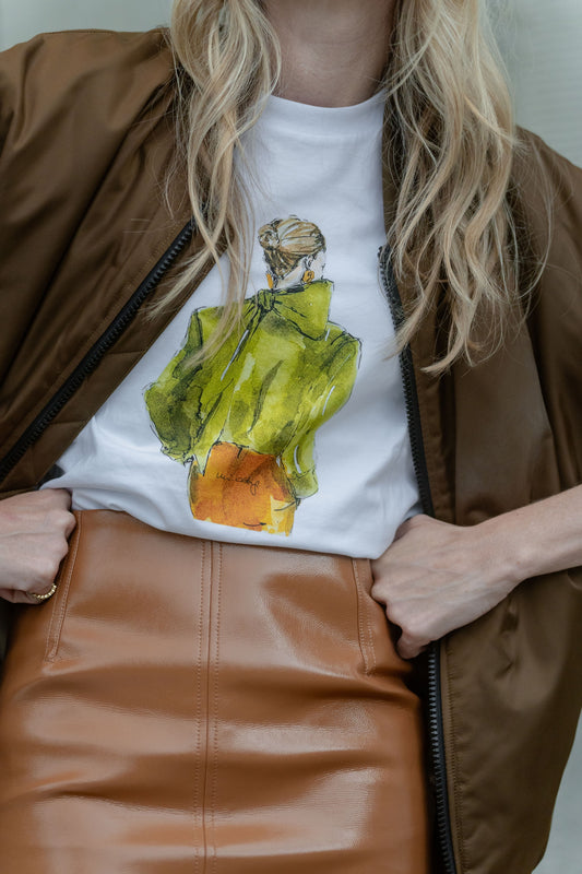 T-Shirt Print "green/orange" - PREORDER