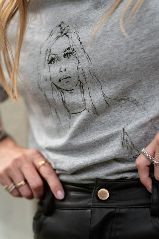 T-Shirt Print "grey/black" - PREORDER